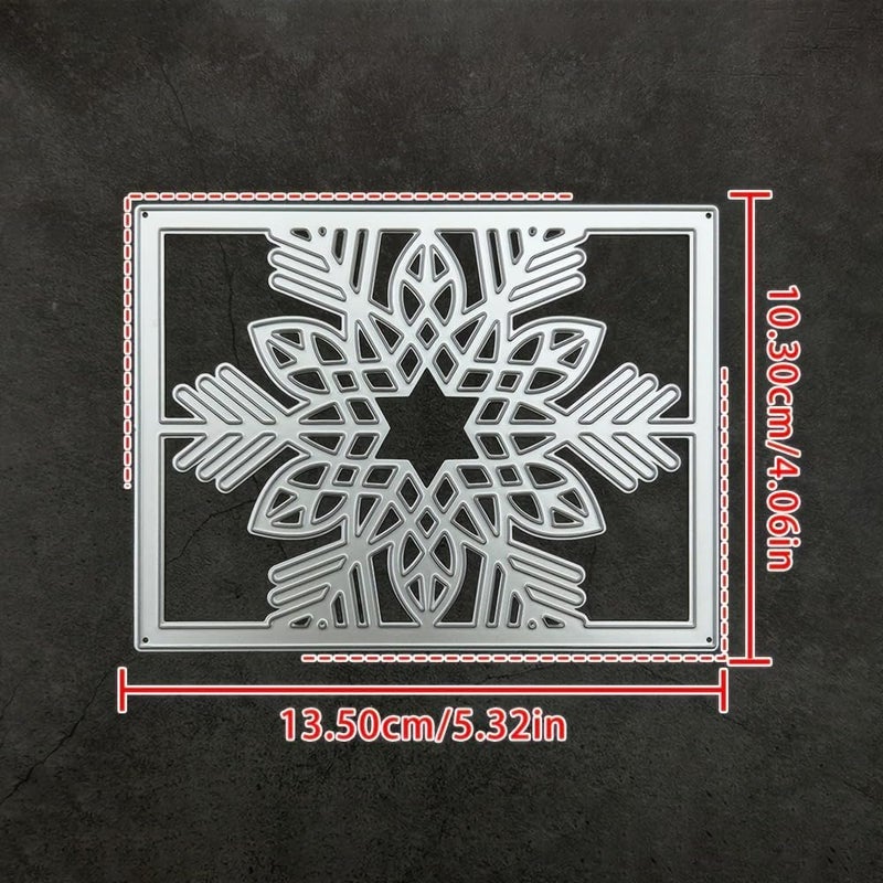 Lapoo Geometric Cutting Die for Scrapbooking - Durable, Cut Stencils for DIY Scrapbook Photo Album Decorative Paper Card, Card Making Supplies (Winter Snowflakes 5.3 x 4.1 in) - Image 2